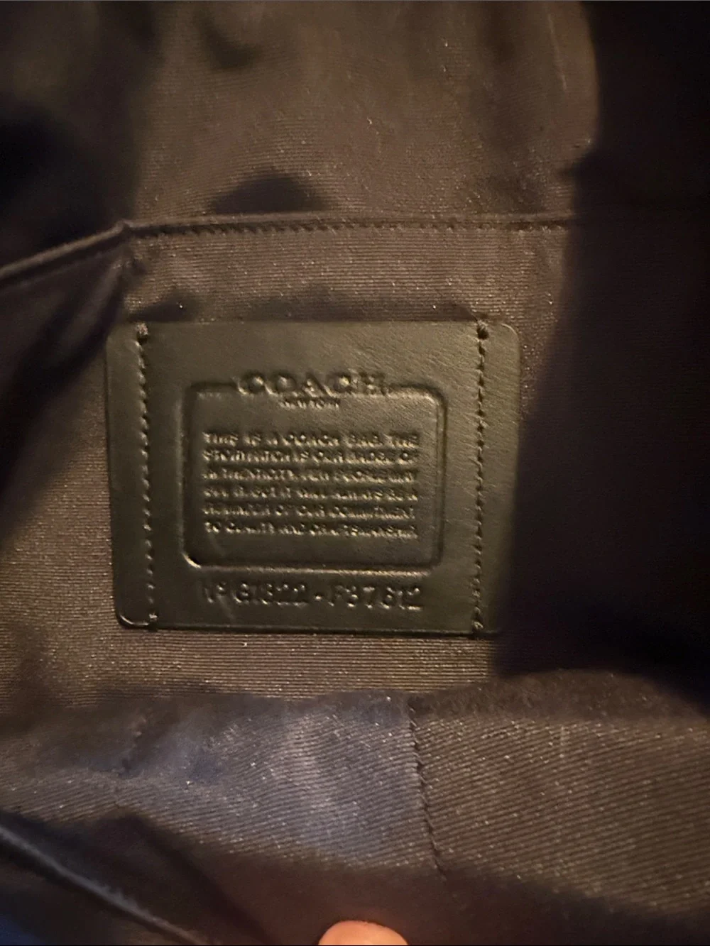 Coach Brown Camo Leather & Black Trim Messenger Bag